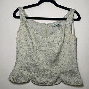 Vintage 80s cardiere et cie beaded top